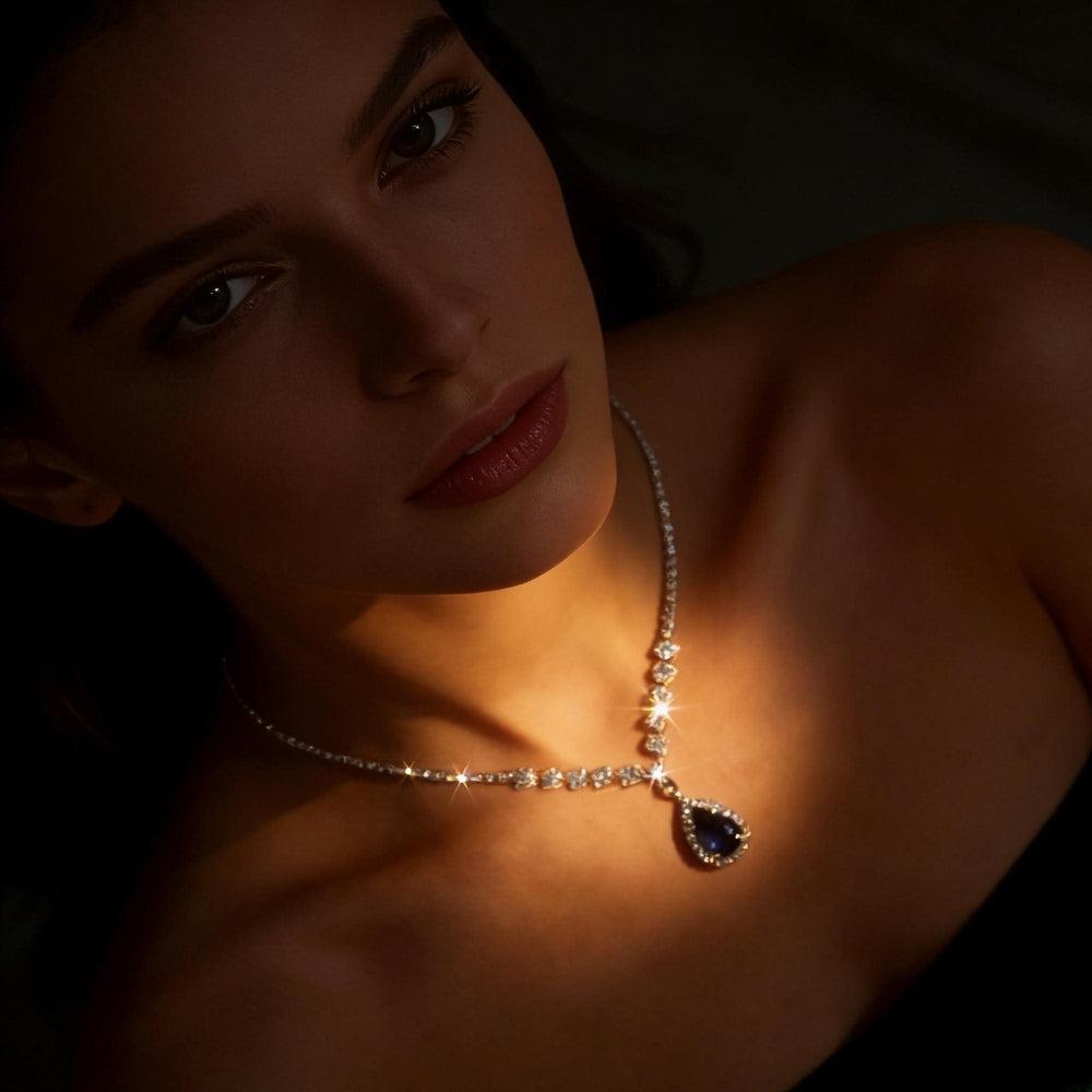 The Royal Sapphire Teardrop Necklace