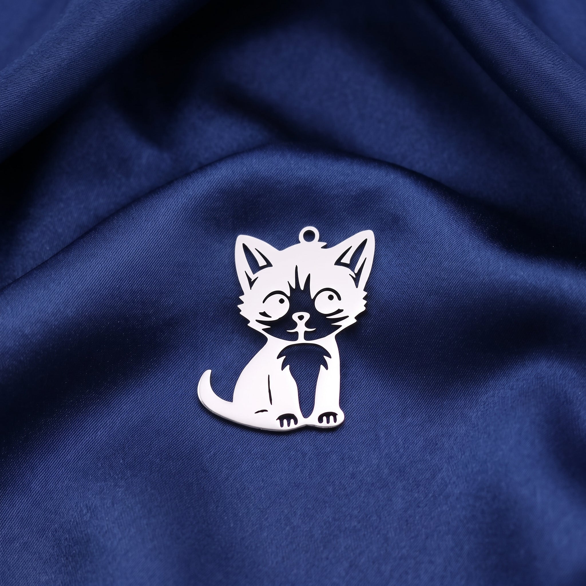 Cutout Kitten Pendant