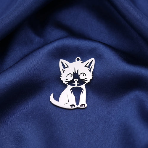 Cutout Kitten Pendant