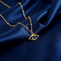 Gold Evil Eye Pendant Necklace