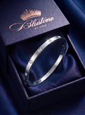 The Bezel Studded Gold & Silver Bangle