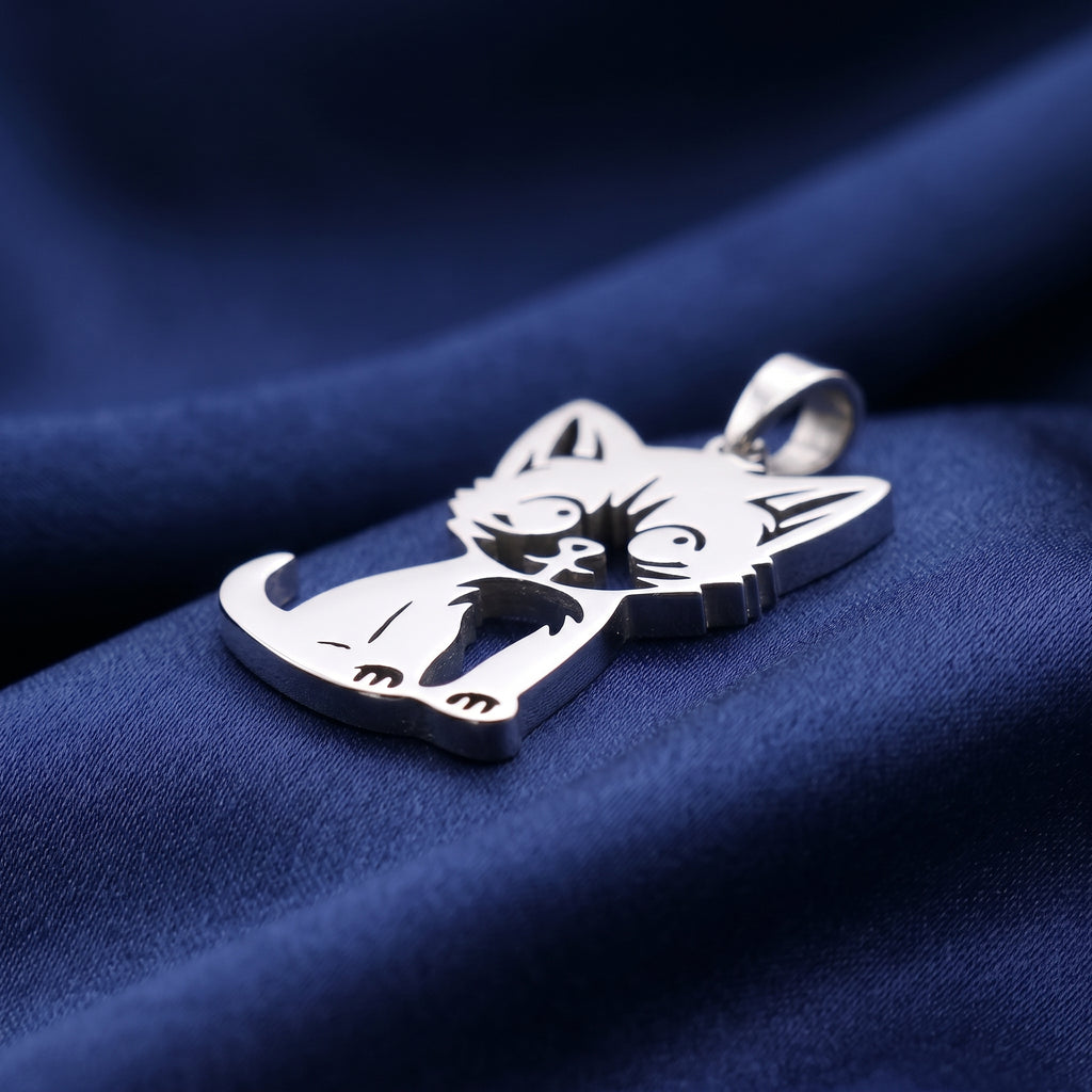 Cutout Kitten Pendant