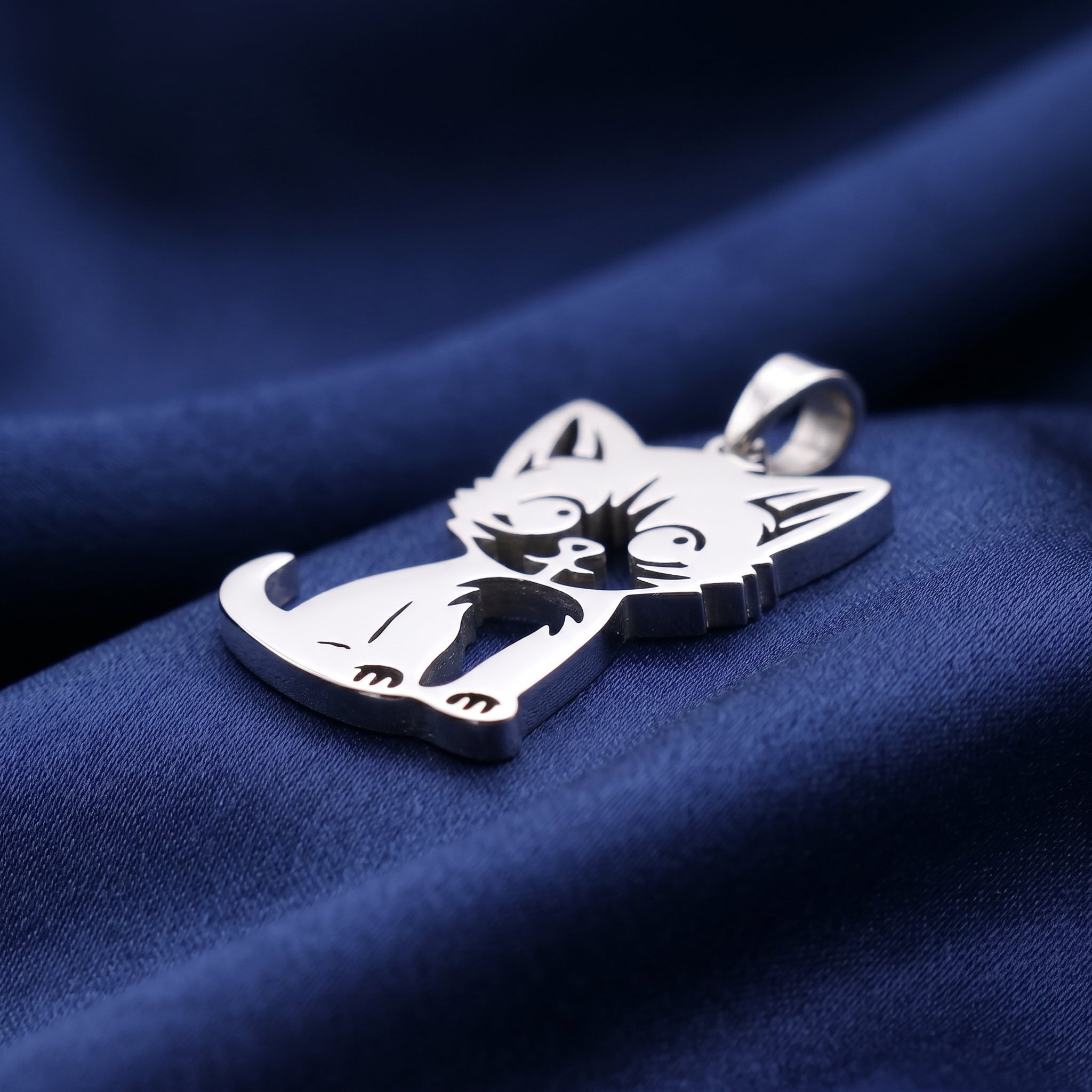Cutout Kitten Pendant