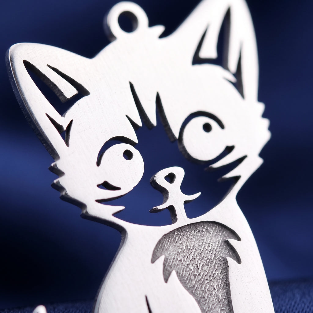 Cutout Kitten Pendant