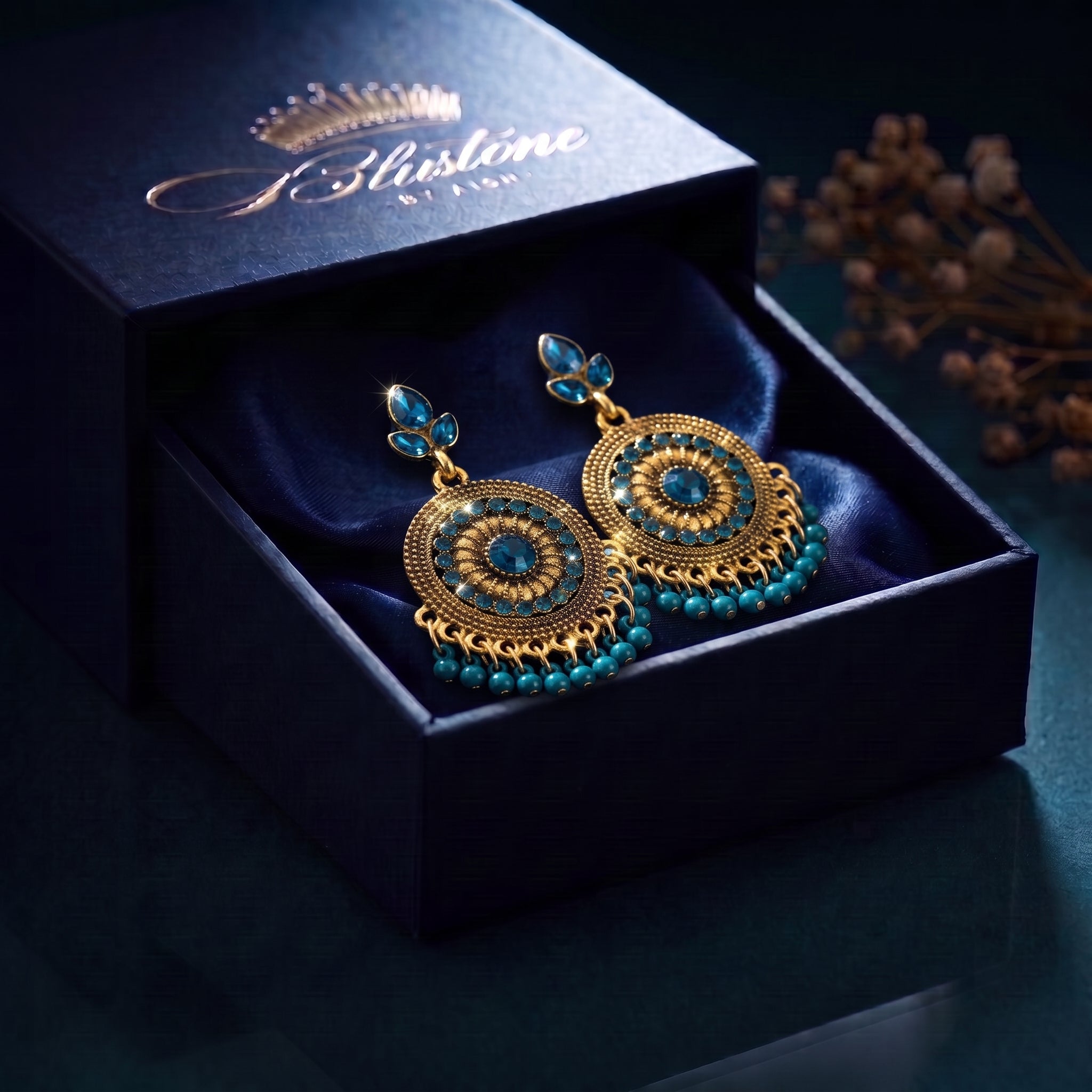 The Sapphire Empress Drop Earrings