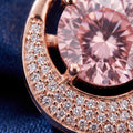 Rose Halo Morganite Pendant