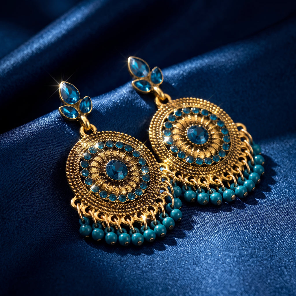 The Sapphire Empress Drop Earrings