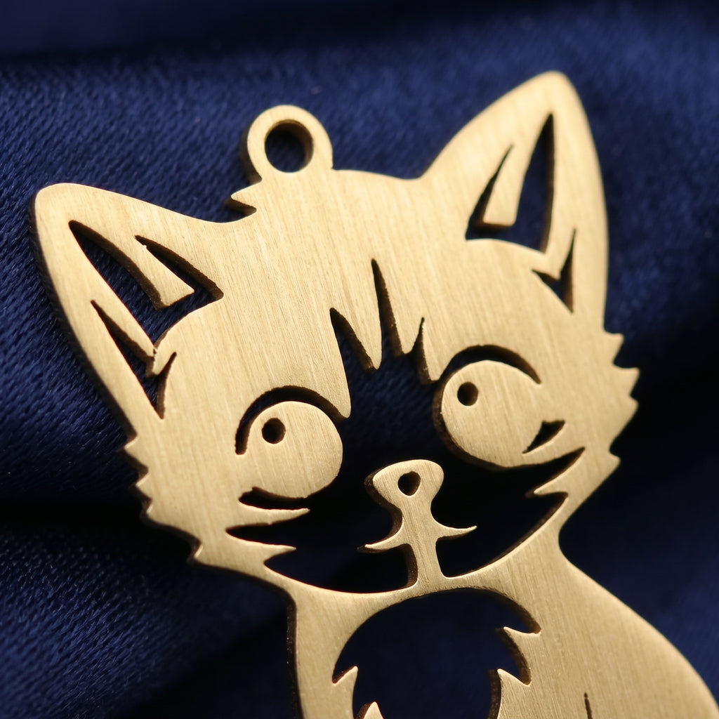 Cutout Kitten Pendant