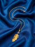 The Golden Feather & Evil Eye Charm Necklace