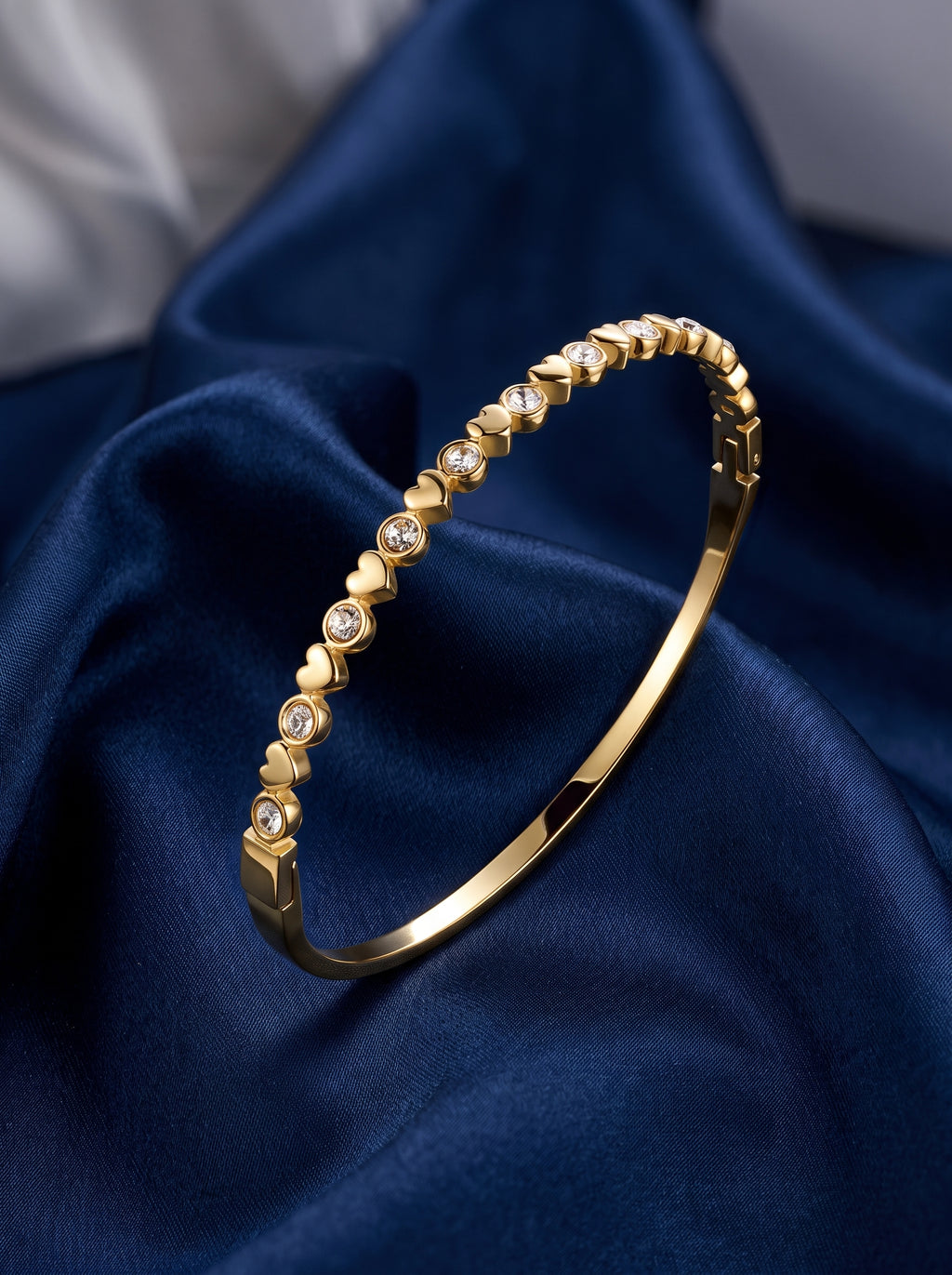 The Amour Heart & Stone Bangle