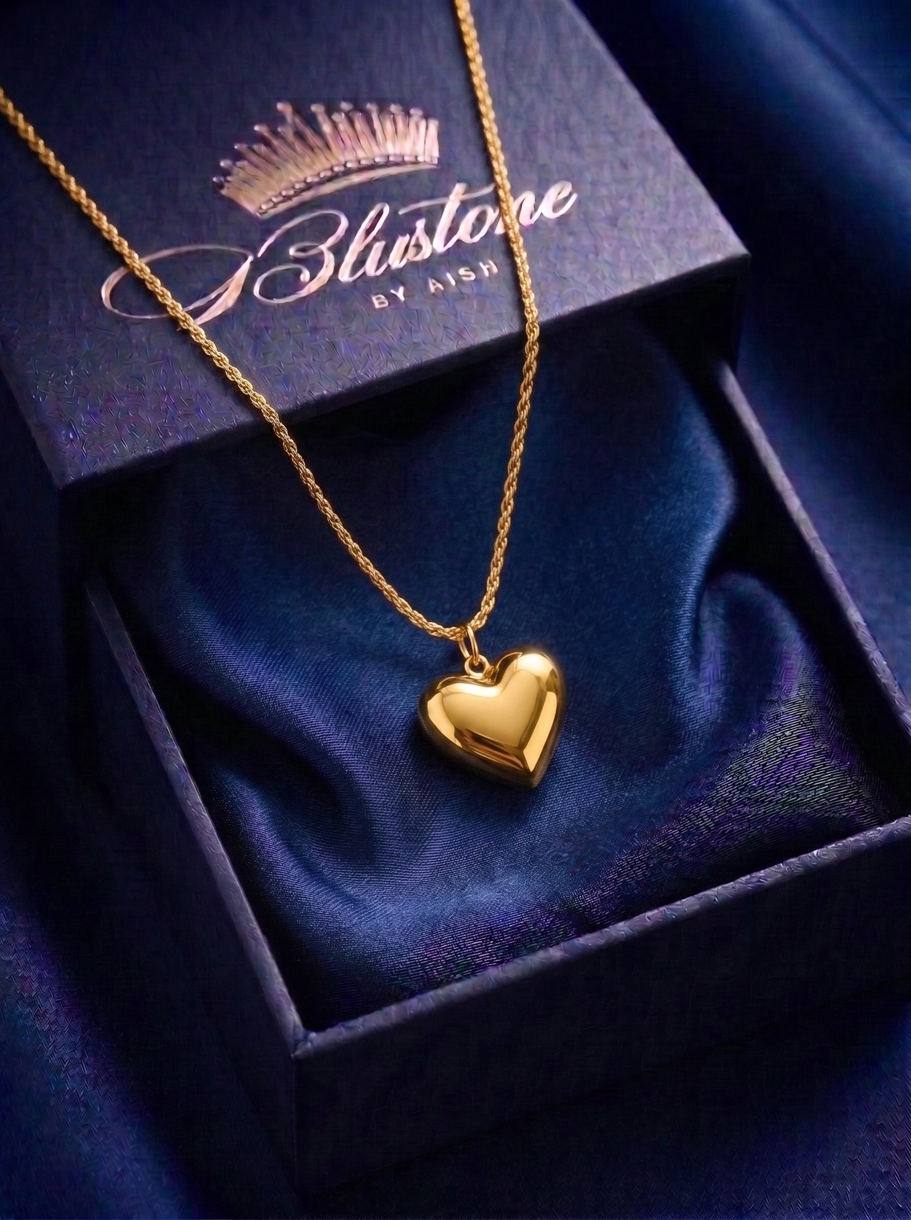 The Puffed Heart Pendant Necklace