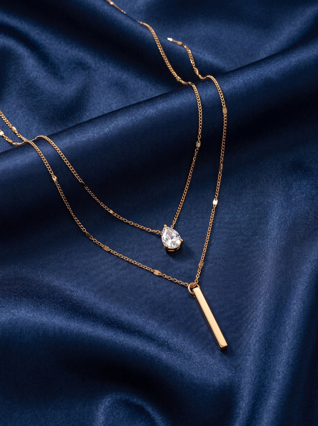 The Azure Bar Layered Necklace