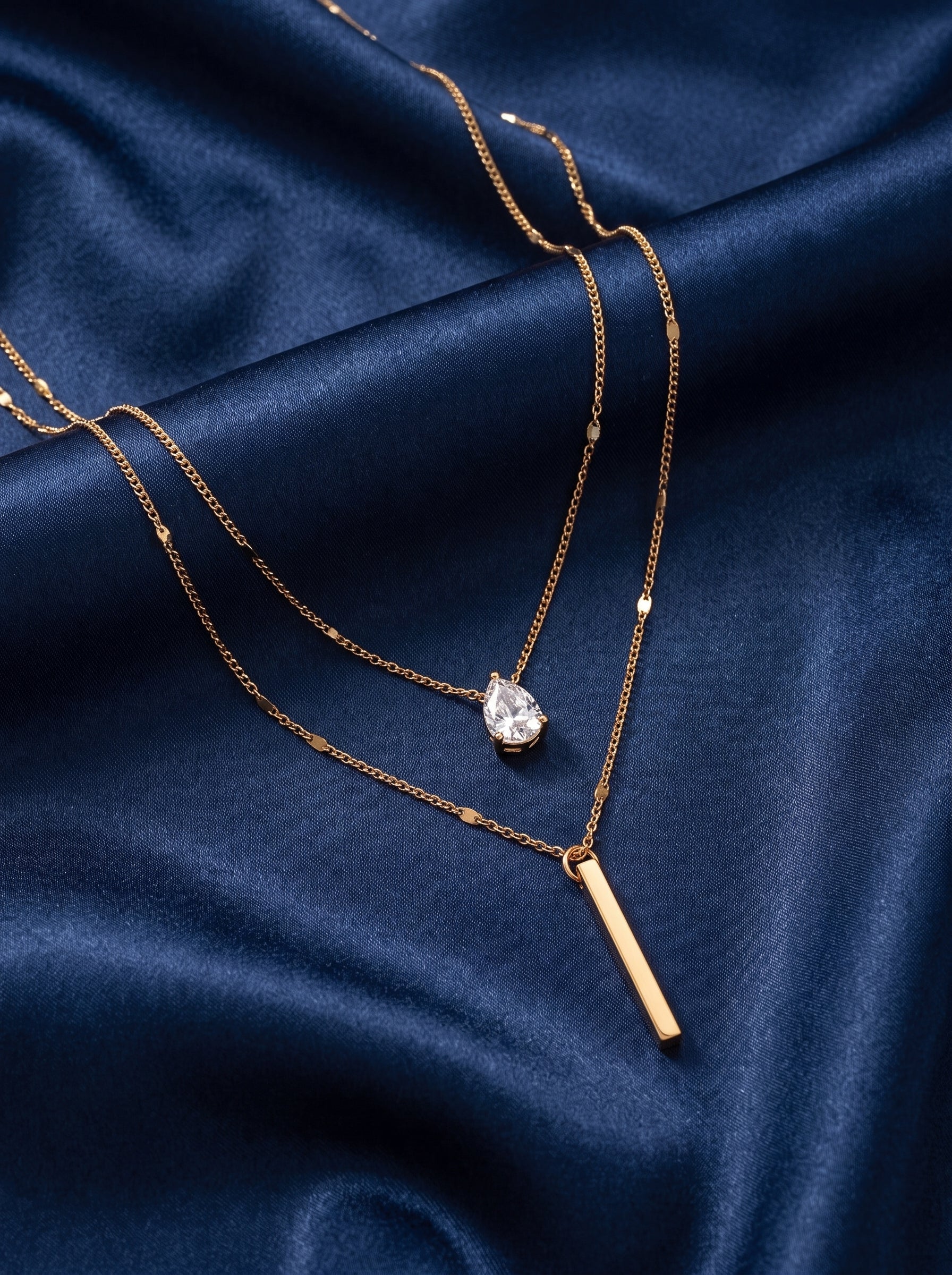 The Azure Bar Layered Necklace