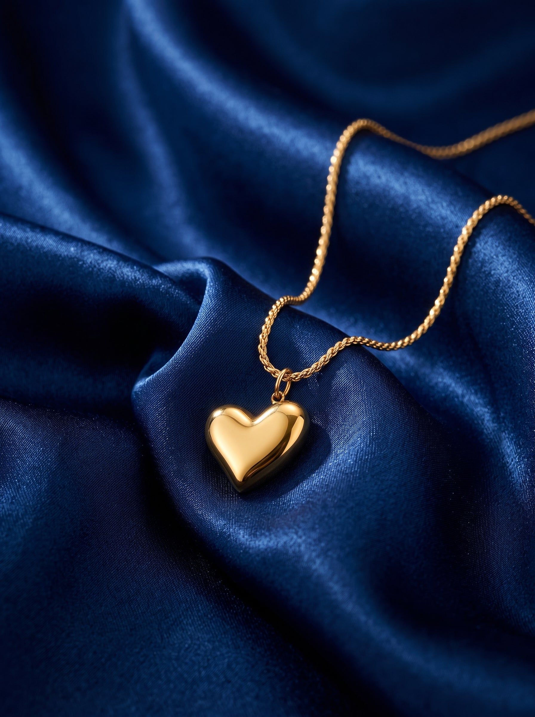 The Puffed Heart Pendant Necklace