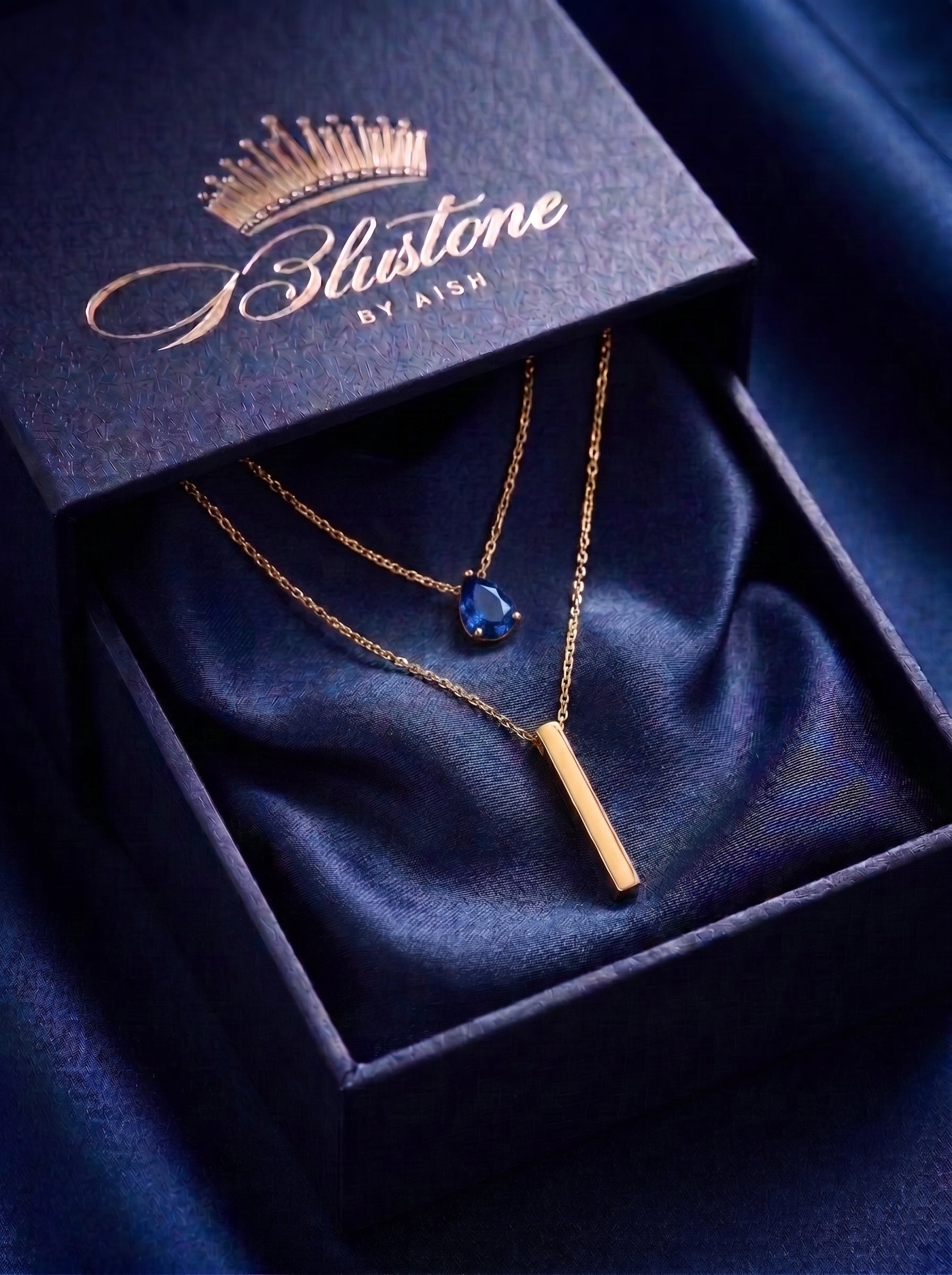 The Azure Bar Layered Necklace