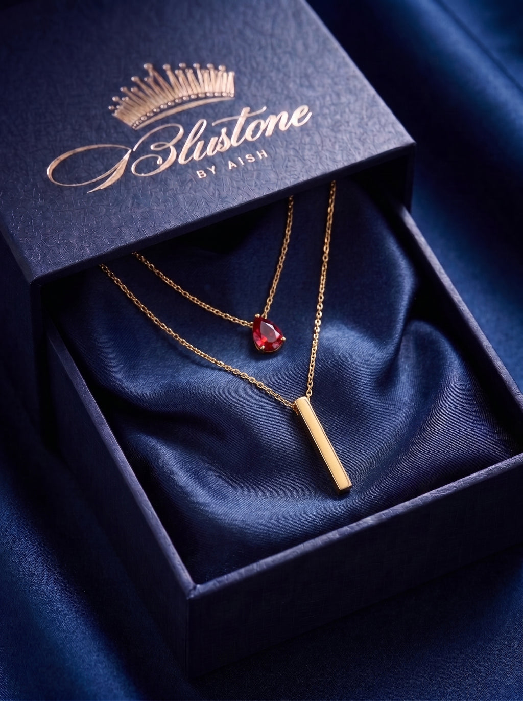 The Azure Bar Layered Necklace
