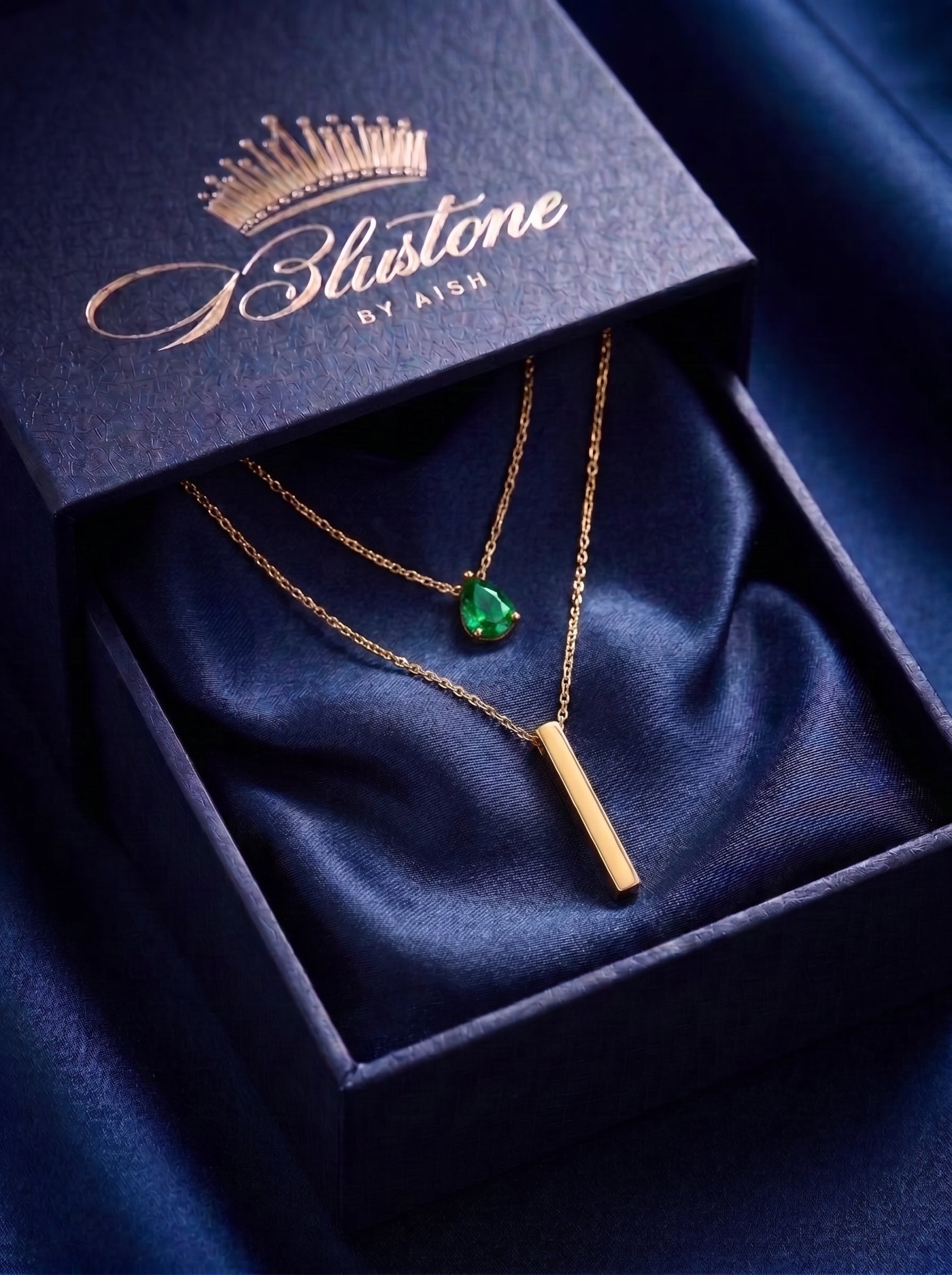 The Azure Bar Layered Necklace