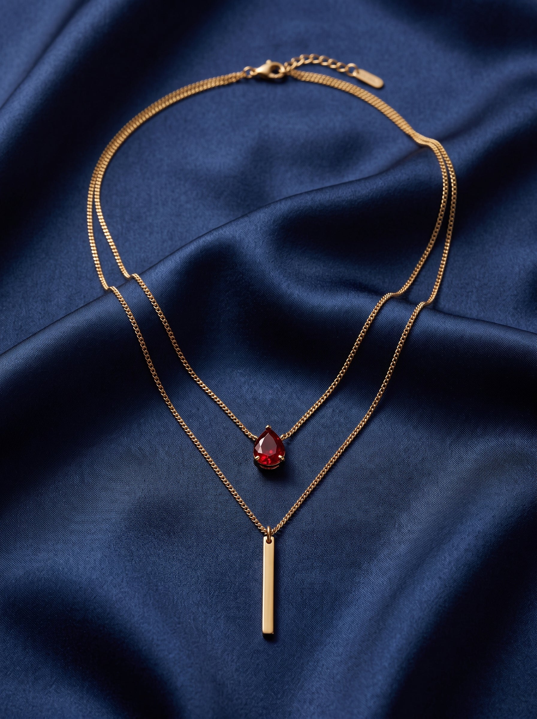 The Azure Bar Layered Necklace