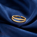 The Golden Dot Dual Band Ring