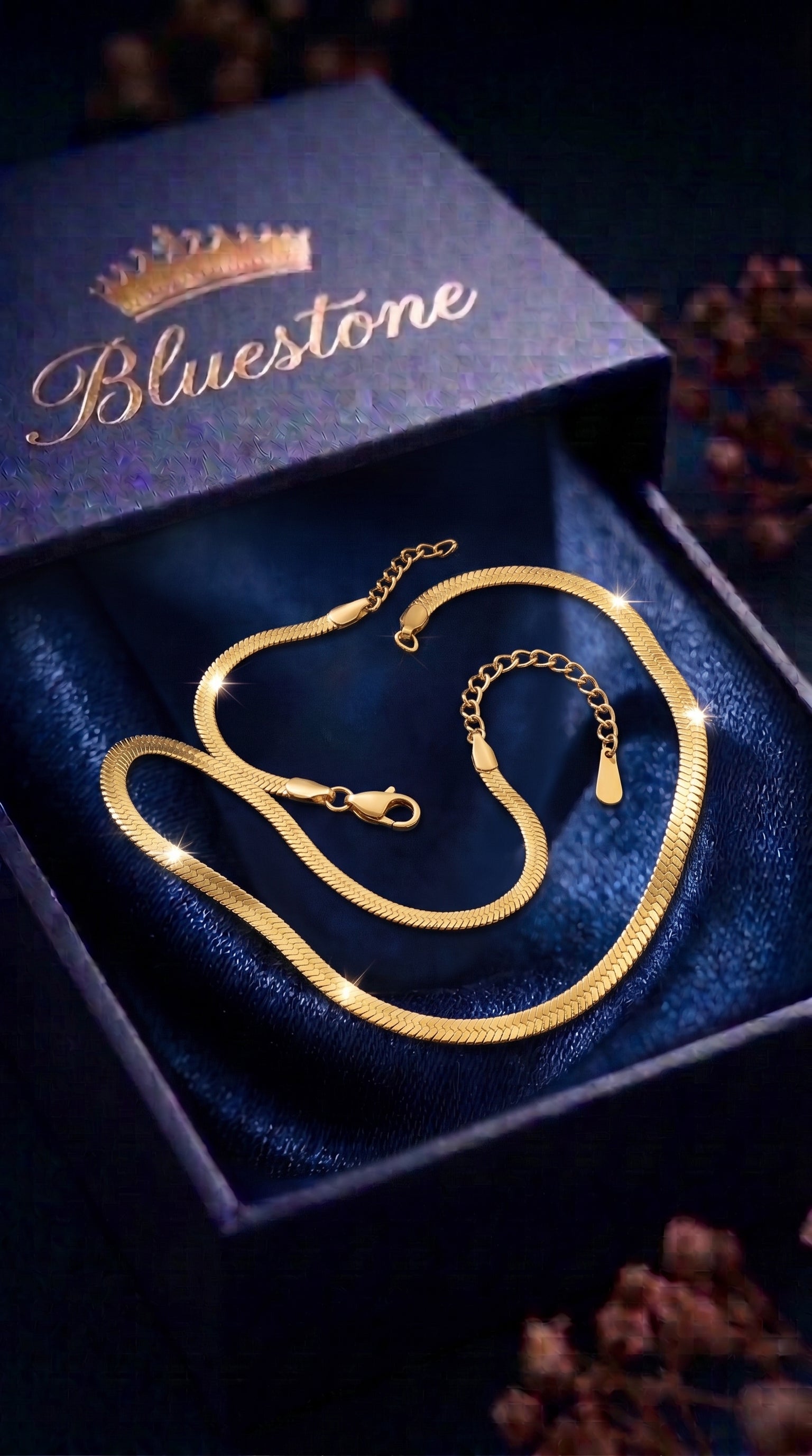 The Luxe Herringbone Snake Chain