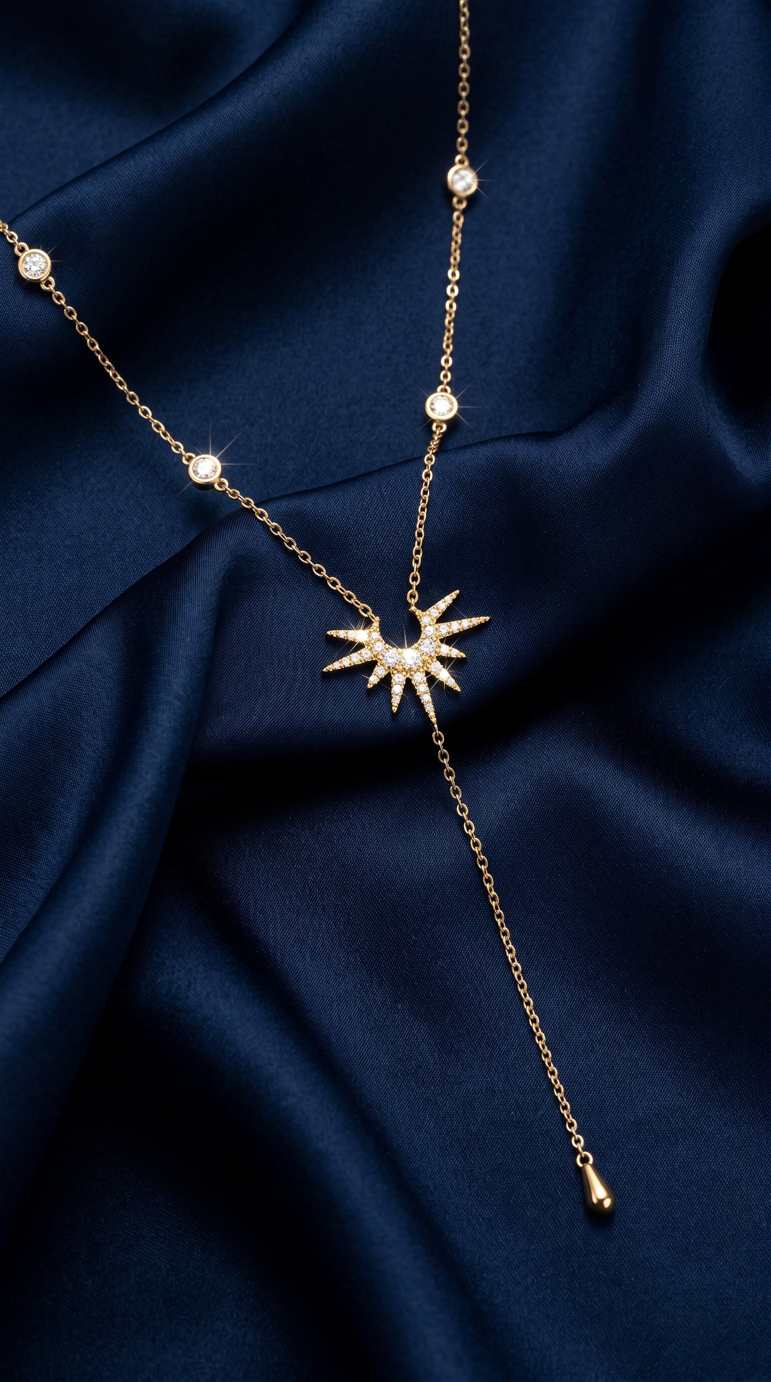 The Celestial Sunburst Y-Necklace