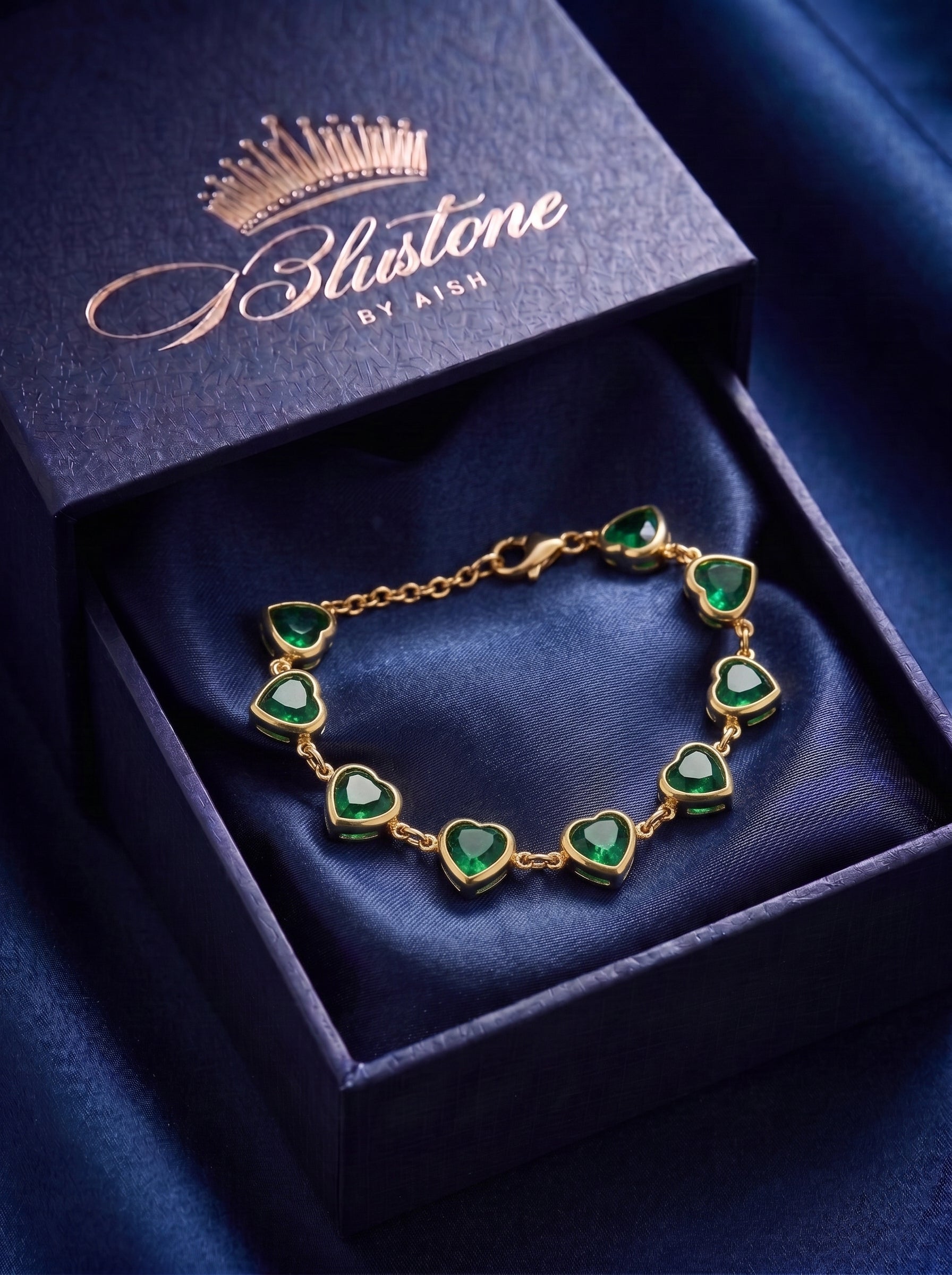 The Emerald Heart Chain Bracelet
