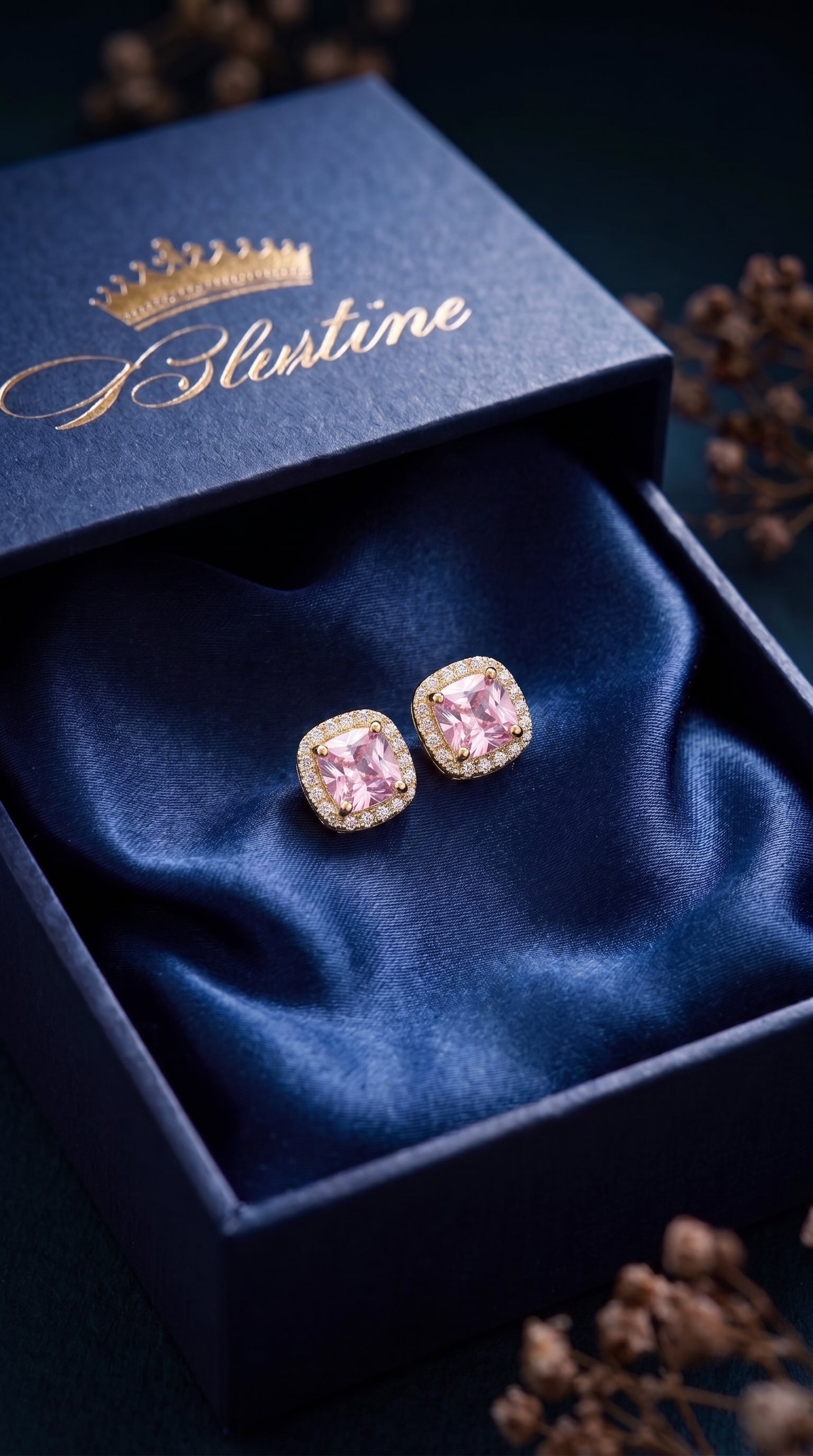 The Blush Halo Studs
