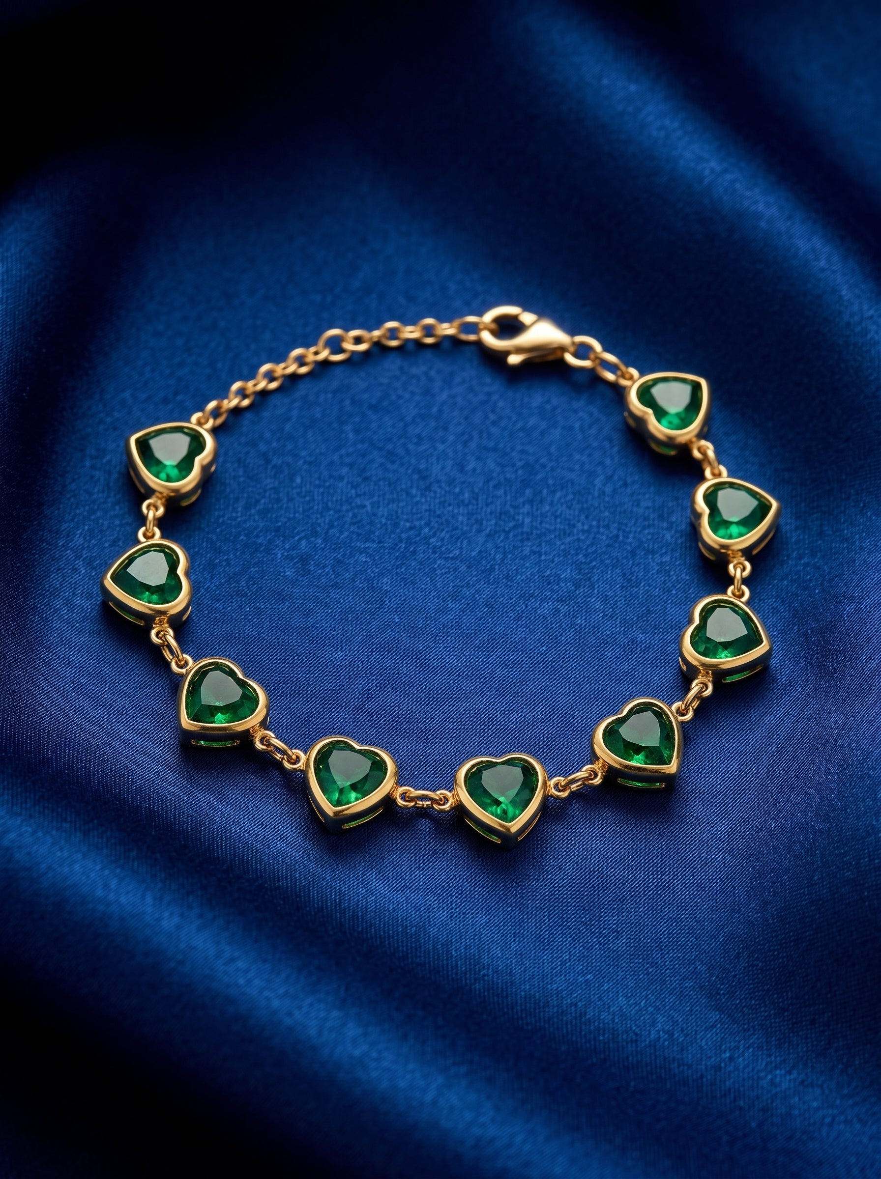 The Emerald Heart Chain Bracelet