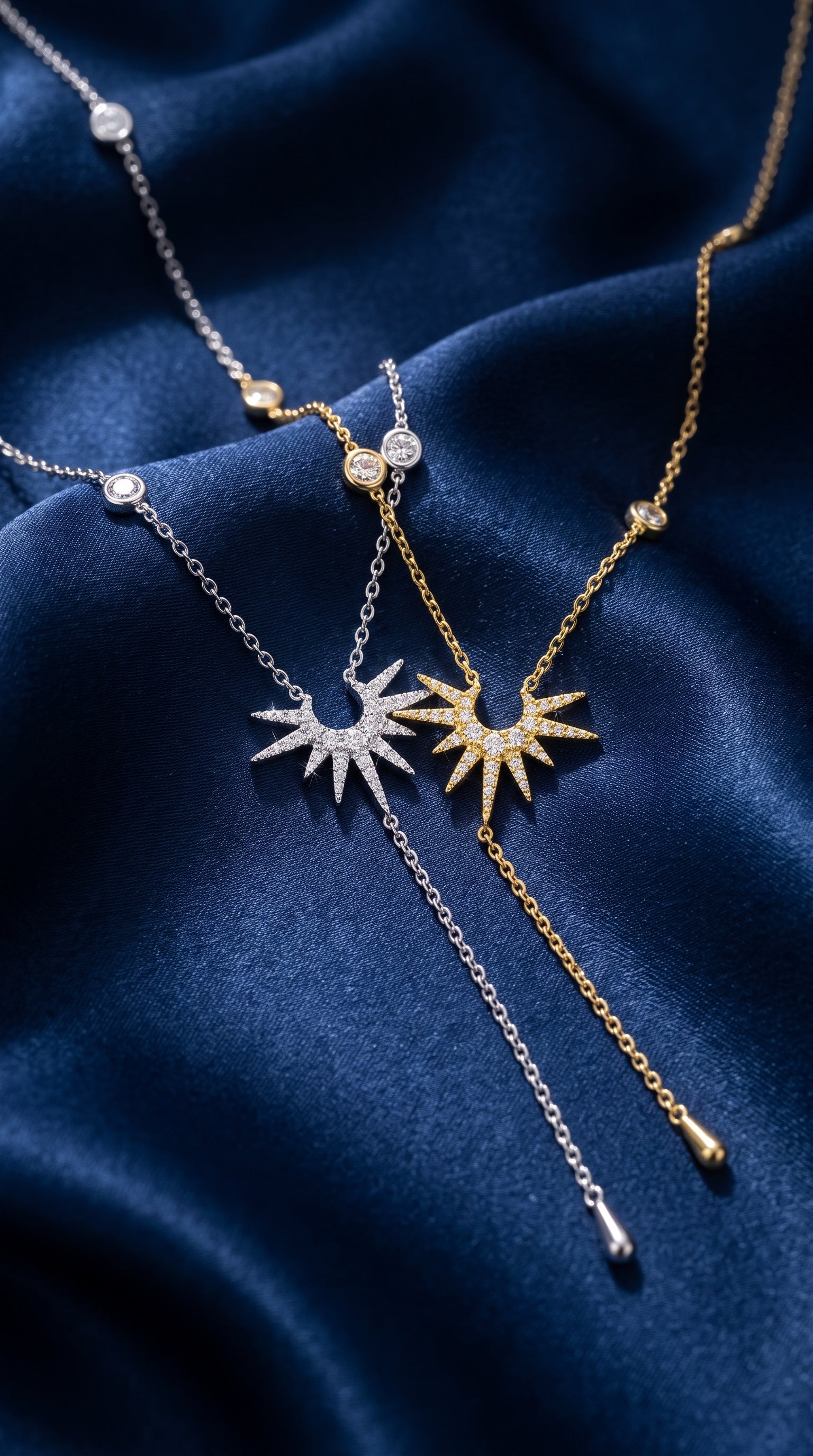 The Celestial Sunburst Y-Necklace