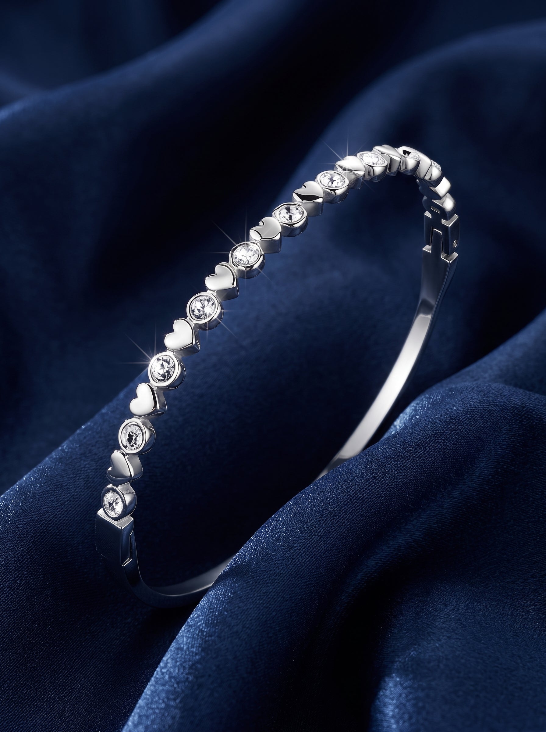 The Amour Heart & Stone Bangle
