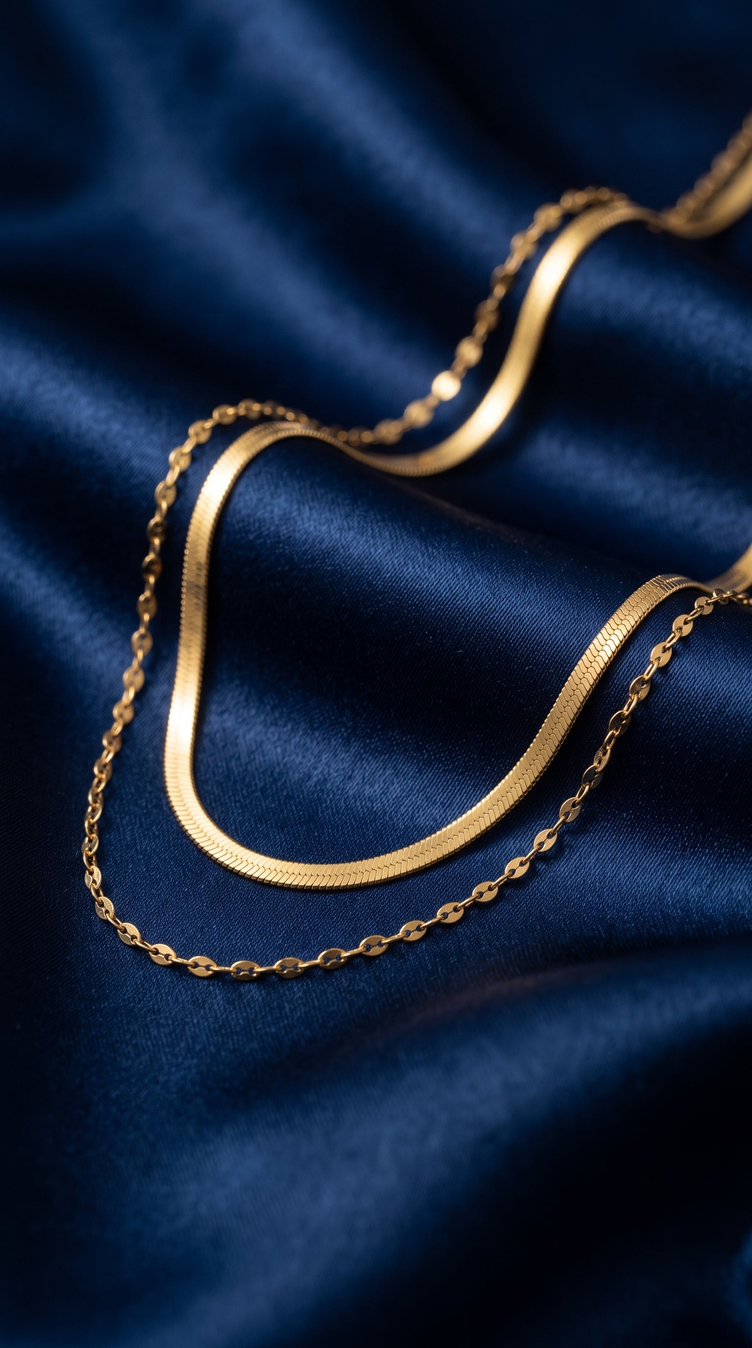 The Duo Snake & Shimmer Chain Set