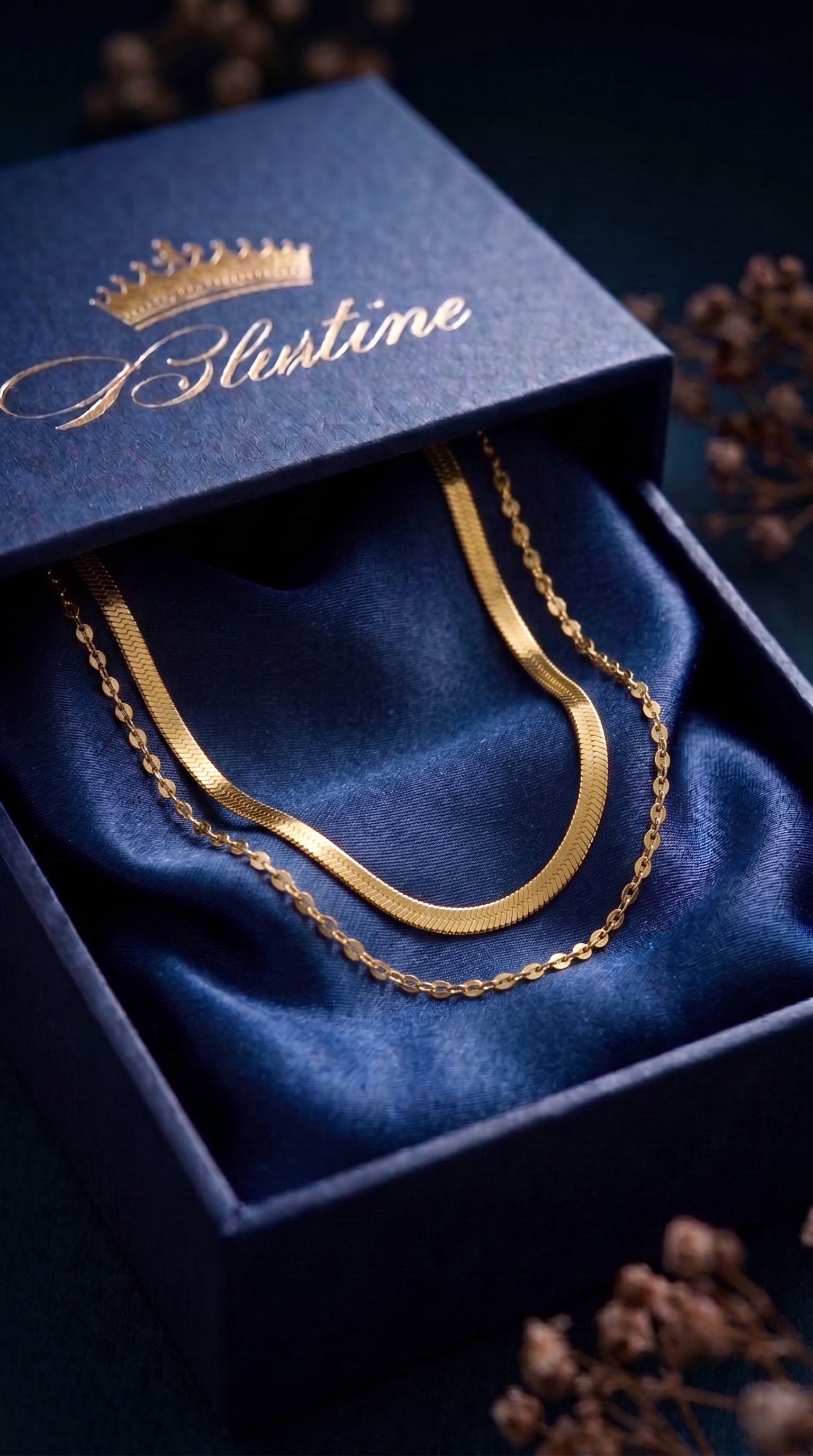 The Duo Snake & Shimmer Chain Set