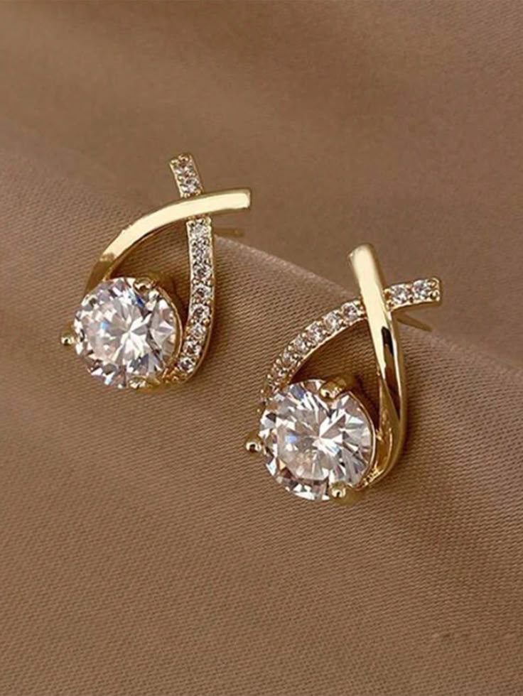 1pair luxury style crossed water drop shape… 1pair luxury style crossed water drop shape…