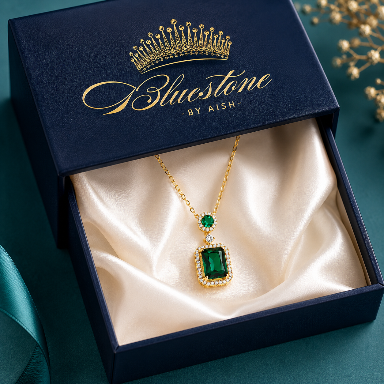 the emerald halo pendant the emerald halo pendant