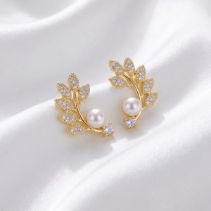 blossom breeze zircon flower studs